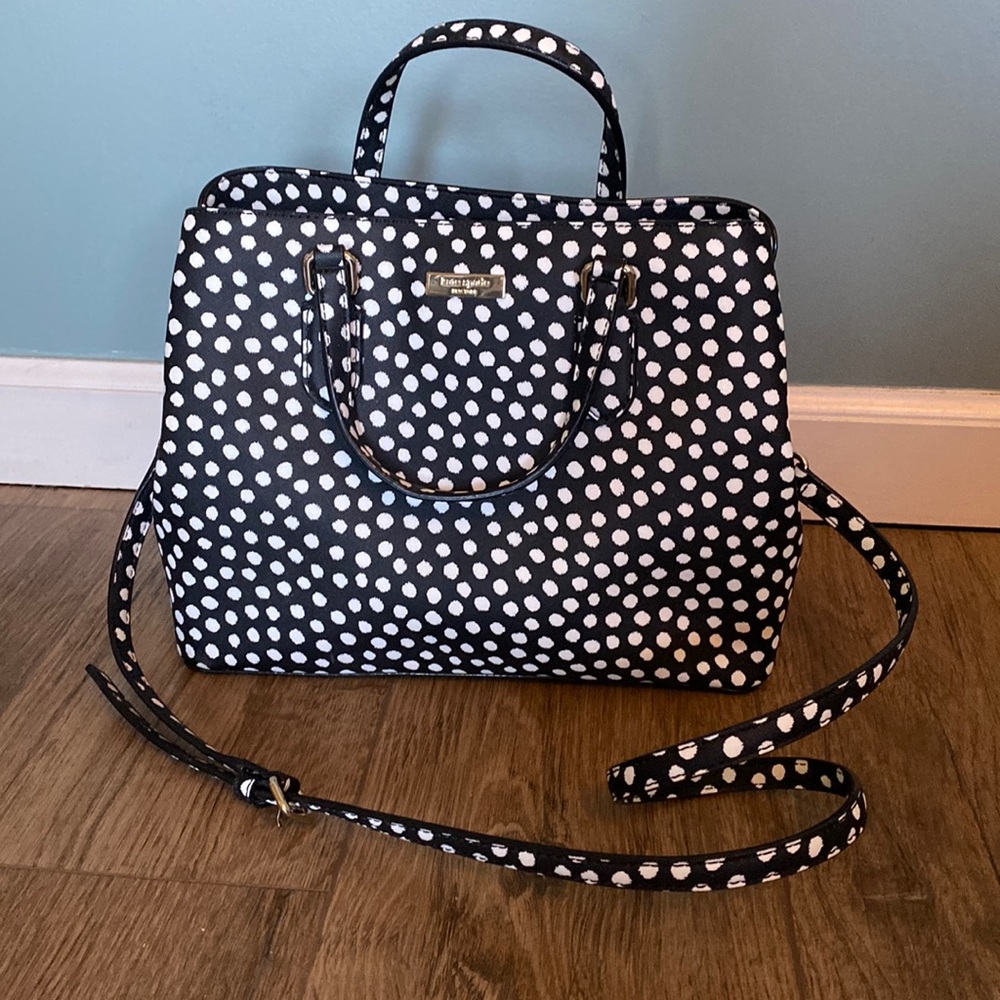 Kate Spade Black and White Polka Dot Satchel